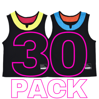 HUV Reversible 30 Pack [Pro and College Teams] Black Body + FREE AIR CARRY BAG